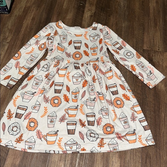 Boutique Other - Girl Boutique Fall Donut, Pie, Coffee Dress size‎ 6/7